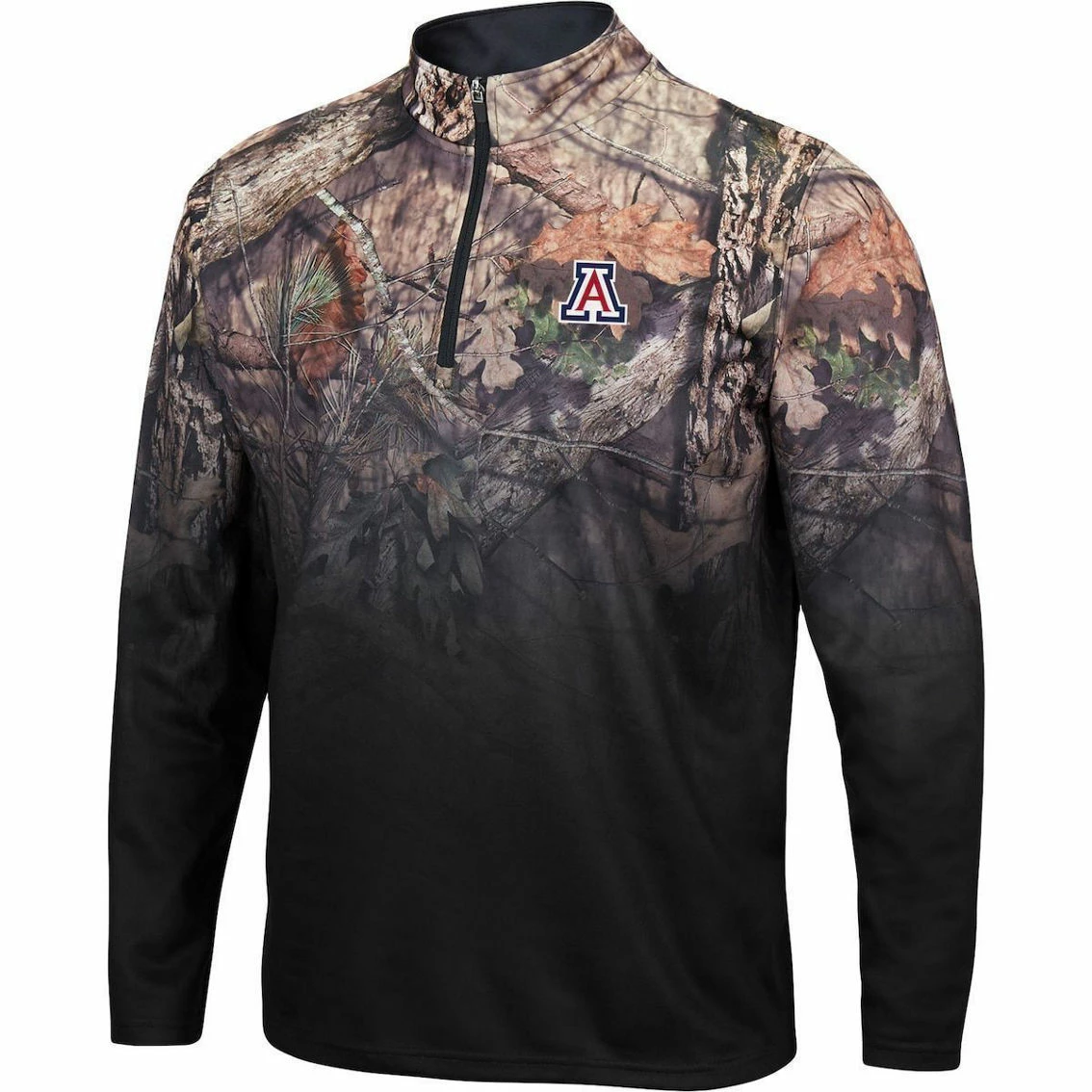 Colosseum Men's Black Arizona Wildcats Mossy Oak Fleet II Quarter-Zip Jacket 3 Colosseum Men's Black Arizona Wildcats Mossy Oak Fleet II Quarter-Zip Jacket - Image 3