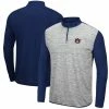 Colosseum Men's Heathered Gray/Navy Auburn Tigers Prospect Quarter-Zip Jacket