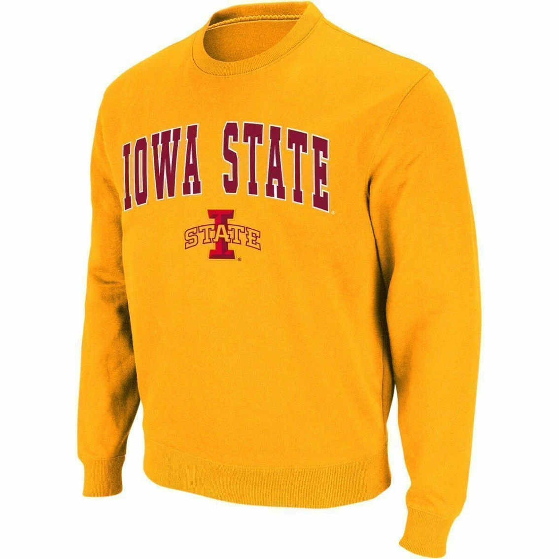 Colosseum Men's Gold Iowa State Cyclones Arch & Logo Crew Neck Sweatshirt 3 Colosseum Men's Gold Iowa State Cyclones Arch & Logo Crew Neck Sweatshirt - Image 3