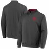 Colosseum Men's Charcoal Indiana Hoosiers Tortugas Logo Quarter-Zip Pullover Jacket