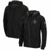 Colosseum Men's Black Iowa State Cyclones OHT Military Appreciation Logo Waffle Full-Zip Hoodie