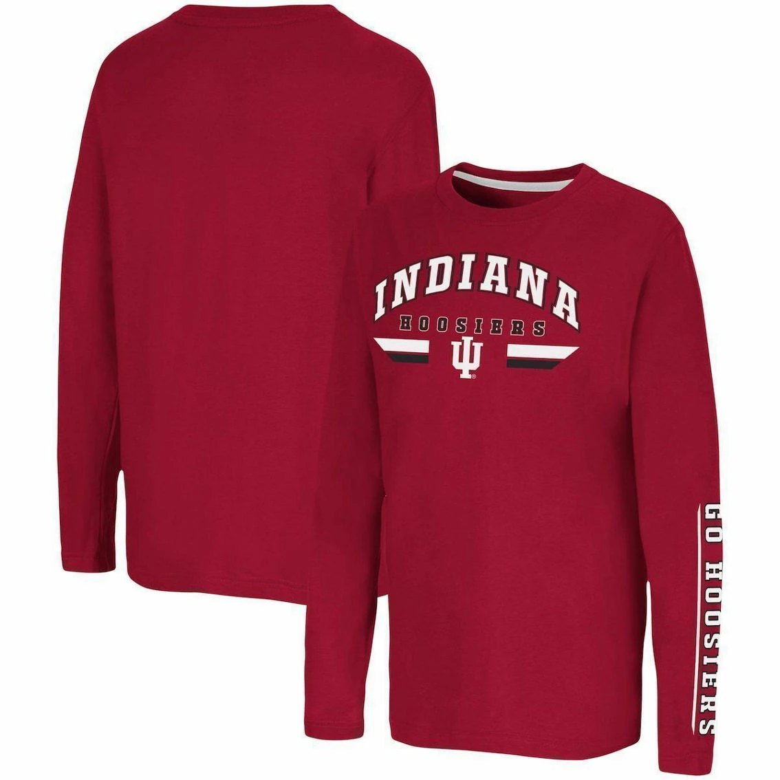 Colosseum Youth Crimson Indiana Hoosiers Tornado Reef 2-Hit Long Sleeve T-Shirt 2 Colosseum Youth Crimson Indiana Hoosiers Tornado Reef 2-Hit Long Sleeve T-Shirt - Image 2