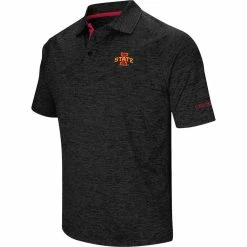 Colosseum Men's Black Iowa State Cyclones Down Swing Polo 6 Colosseum Men's Black Iowa State Cyclones Down Swing Polo -Colosseum Shop DSCO1138010509 1007 ALT2