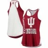 Colosseum Women's Crimson/White Indiana Hoosiers George Glass 2-Hit Scoop Neck Racerback Tank Top
