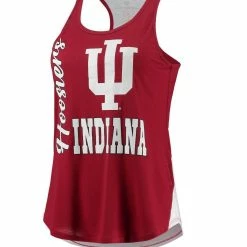 Colosseum Women's Crimson/White Indiana Hoosiers George Glass 2-Hit Scoop Neck Racerback Tank Top -Colosseum Shop DSCO1138396104 M9JC ALT2