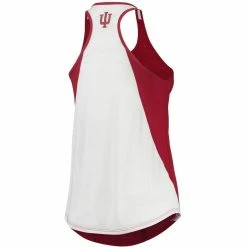 Colosseum Women's Crimson/White Indiana Hoosiers George Glass 2-Hit Scoop Neck Racerback Tank Top -Colosseum Shop DSCO1138396104 M9JC ALT3