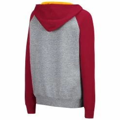 Colosseum Women's Heathered Gray Iowa State Cyclones Contrast Raglan Pullover Hoodie 7 Colosseum Women's Heathered Gray Iowa State Cyclones Contrast Raglan Pullover Hoodie -Colosseum Shop DSCO1138408399 1927 ALT3
