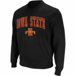 Colosseum Men's Black Iowa State Cyclones Arch & Logo Crew Neck Sweatshirt -Colosseum Shop DSCO1138725866 1007 ALT2