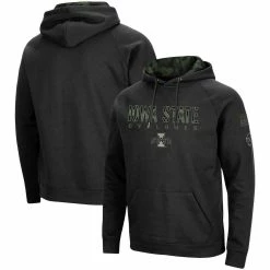 Colosseum Men's Black Iowa State Cyclones OHT Military Appreciation Raglan Pullover Hoodie
