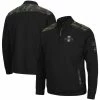 Colosseum Men's Black Iowa State Cyclones OHT Military Appreciation Commo Fleece Quarter-Zip Jacket
