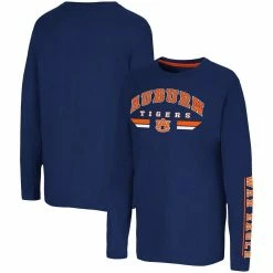 Colosseum Youth Navy Auburn Tigers Tornado Reef 2-Hit Long Sleeve T-Shirt