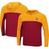 Colosseum Men's Cardinal Iowa State Cyclones Flick Quarter-Zip Hoodie Windshirt