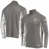 Colosseum Men's Gray/Camo Arizona Wildcats OHT Military Appreciation Swoop Quarter-Zip Jacket