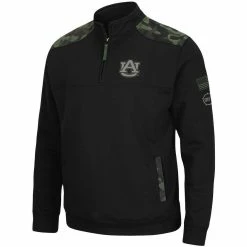 Colosseum Men's Black Auburn Tigers OHT Military Appreciation Commo Fleece Quarter-Zip Jacket -Colosseum Shop DSCO1140227365 1007 ALT2