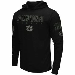 Men's Colosseum Black Auburn Tigers OHT Military Appreciation Hoodie Long Sleeve T-Shirt -Colosseum Shop DSCO1140227574 1007 ALT2