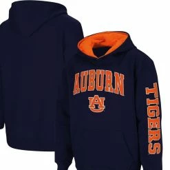 Youth Colosseum Navy Auburn Tigers 2-Hit Team Pullover Hoodie
