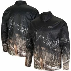 Men's Colosseum Black/Realtree Camo Arkansas Razorbacks Creek Quarter-Zip Jacket