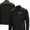 Colosseum Men's Black Indiana Hoosiers OHT Military Appreciation Commo Fleece Quarter-Zip Jacket
