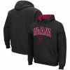 Colosseum Men's Black Indiana Hoosiers Arch & Logo 3.0 Pullover Hoodie