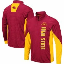 Men's Colosseum Cardinal Iowa State Cyclones Bart Windshirt Quarter-Zip Jacket