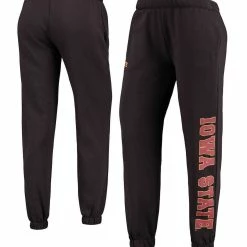 Women's Colosseum Black Iowa State Cyclones Beryl Aubrey Lounge Pants