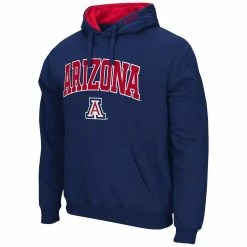 Colosseum Men's Navy Arizona Wildcats Arch & Logo 3.0 Pullover Hoodie -Colosseum Shop DSCO1140411351 1320 ALT2