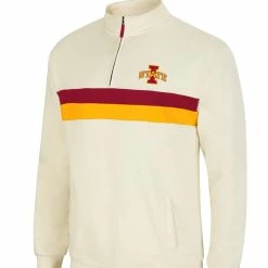 Colosseum Men's Cream Iowa State Cyclones Activities Quarter-Zip Jacket -Colosseum Shop DSCO1140607327 6662 ALT2