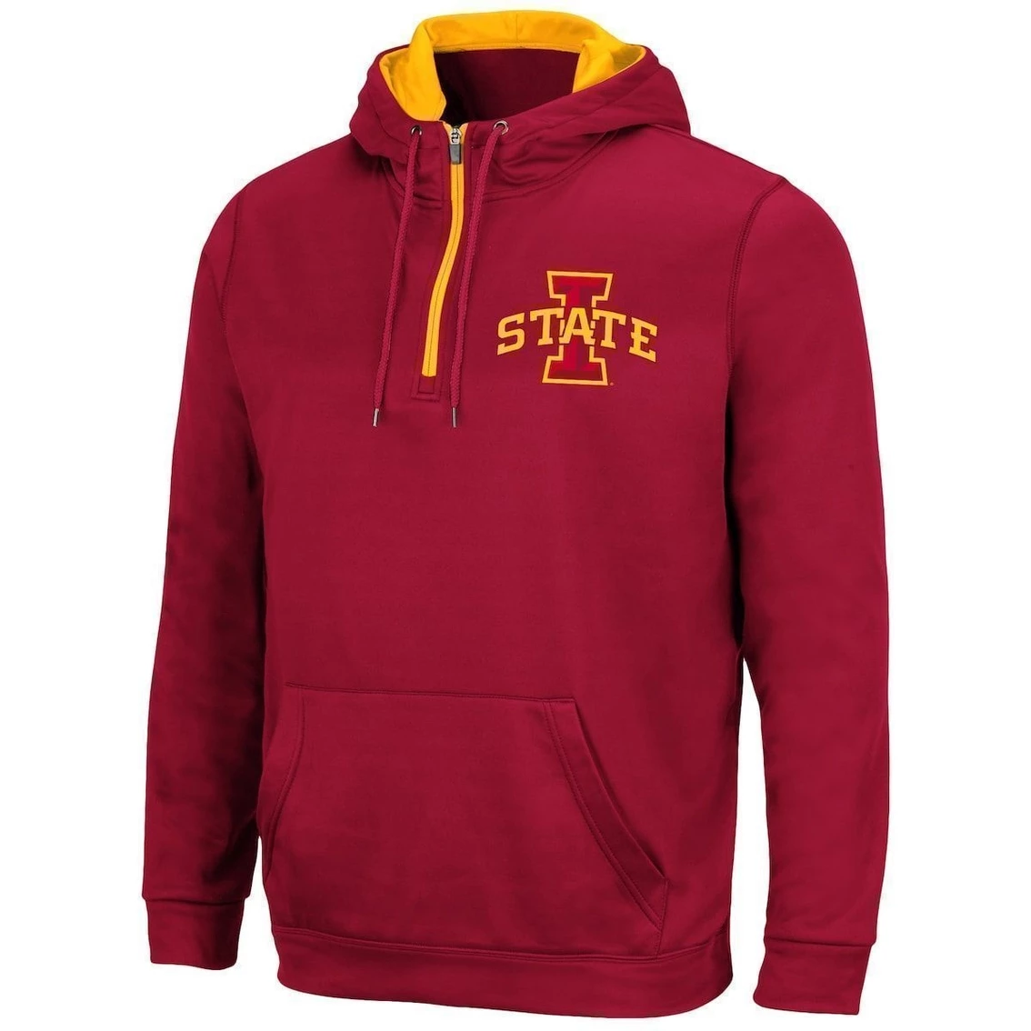 Colosseum Men's Cardinal Iowa State Cyclones Harbor Quarter-Zip Hoodie 3 Colosseum Men's Cardinal Iowa State Cyclones Harbor Quarter-Zip Hoodie - Image 3