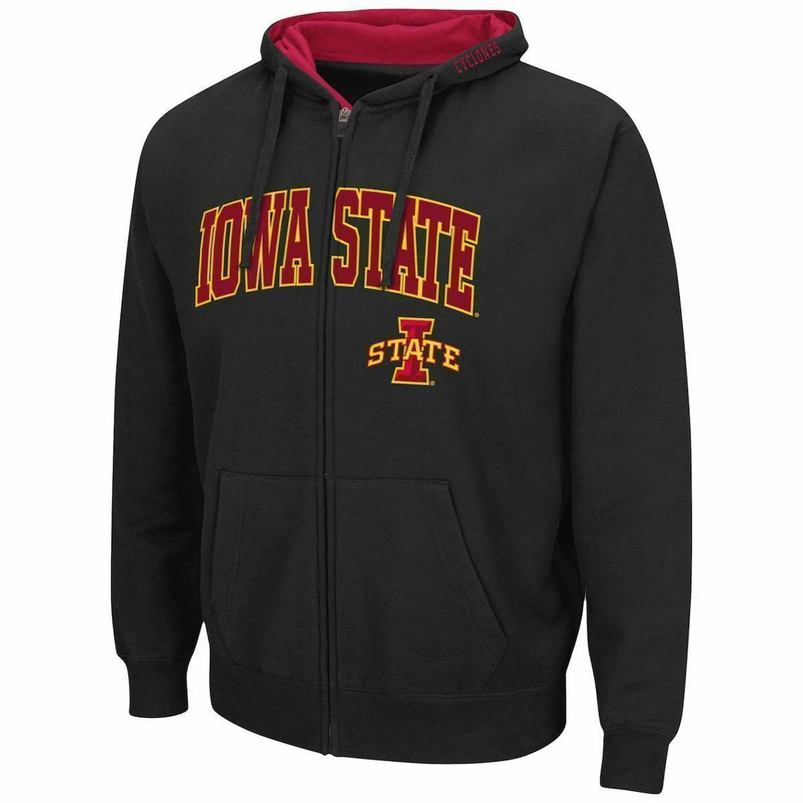 Colosseum Men's Black Iowa State Cyclones Arch & Logo 3.0 Full-Zip Hoodie 3 Colosseum Men's Black Iowa State Cyclones Arch & Logo 3.0 Full-Zip Hoodie - Image 3
