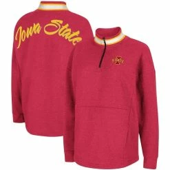 Colosseum Women's Cardinal Iowa State Cyclones Alice 2-Hit Fleece Quarter-Zip Jacket