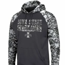 Colosseum Men's Charcoal Iowa State Cyclones OHT Military Appreciation Digital Camo Pullover Hoodie -Colosseum Shop DSCO1140896202 1904 ALT2