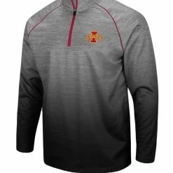 Colosseum Men's Heathered Gray Iowa State Cyclones Sitwell Sublimated Quarter-Zip Pullover Jacket -Colosseum Shop DSCO1141402460 1927 ALT2