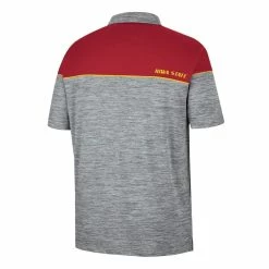 Colosseum Men's Heathered Gray/Cardinal Iowa State Cyclones Birdie Polo 7 Colosseum Men's Heathered Gray/Cardinal Iowa State Cyclones Birdie Polo -Colosseum Shop DSCO1142120449 1927 ALT3