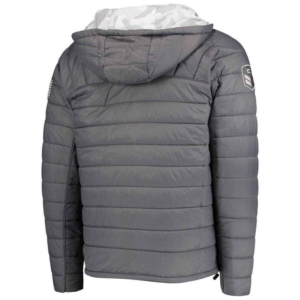 Men's Colosseum Gray/Camo Arizona Wildcats OHT Military Appreciation Iceman Snow Puffer Full-Zip Hoodie Jacket 4 Men's Colosseum Gray/Camo Arizona Wildcats OHT Military Appreciation Iceman Snow Puffer Full-Zip Hoodie Jacket - Image 4