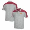 Men's Colosseum Gray/Cardinal Iowa State Cyclones Einstein Polo