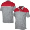 Colosseum Men's Heathered Gray/Cardinal Arkansas Razorbacks Birdie Polo