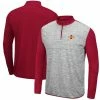 Colosseum Men's Heathered Gray/Cardinal Iowa State Cyclones Prospect Quarter-Zip Jacket