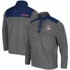 Men's Colosseum Heathered Charcoal/Navy Arizona Wildcats Huff Snap Pullover