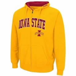 Colosseum Men's Gold Iowa State Cyclones Arch & Logo 3.0 Full-Zip Hoodie 6 Colosseum Men's Gold Iowa State Cyclones Arch & Logo 3.0 Full-Zip Hoodie -Colosseum Shop DSCO1142494605 1853 ALT2