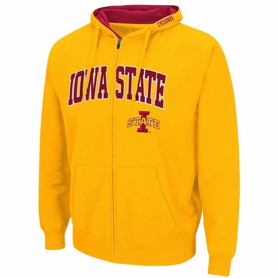 Colosseum Men's Gold Iowa State Cyclones Arch & Logo 3.0 Full-Zip Hoodie 3 Colosseum Men's Gold Iowa State Cyclones Arch & Logo 3.0 Full-Zip Hoodie - Image 3