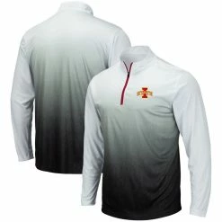 Colosseum Men's Gray Iowa State Cyclones Magic Team Logo Quarter-Zip Jacket
