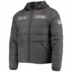 Men's Colosseum Charcoal Iowa State Cyclones OHT Military Appreciation Digital Camo Detail Full-Zip Puffer Jacket -Colosseum Shop DSCO1143470034 1904 ALT2