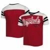 Colosseum Girls Youth Cardinal Arkansas Razorbacks Practically Perfect Striped T-Shirt