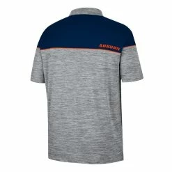 Colosseum Men's Heathered Gray/Navy Auburn Tigers Birdie Polo -Colosseum Shop DSCO1144436934 1927 ALT3