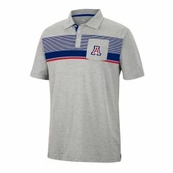 Colosseum Men's Heathered Gray Arizona Wildcats Golfer Pocket Polo -Colosseum Shop DSCO1144829854 1927 ALT2