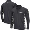 Colosseum Men's Charcoal Arkansas Razorbacks OHT Military Appreciation Digi Camo Quarter-Zip Jacket