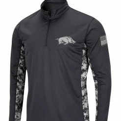 Colosseum Men's Charcoal Arkansas Razorbacks OHT Military Appreciation Digi Camo Quarter-Zip Jacket 6 Colosseum Men's Charcoal Arkansas Razorbacks OHT Military Appreciation Digi Camo Quarter-Zip Jacket -Colosseum Shop DSCO1145353216 1904 ALT2