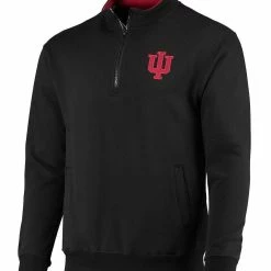 Colosseum Men's Black Indiana Hoosiers Tortugas Logo Quarter-Zip Jacket -Colosseum Shop DSCO1145852834 1007 ALT2