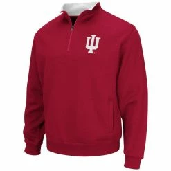 Colosseum Men's Crimson Indiana Hoosiers Big & Tall Tortugas Logo Quarter-Zip Sweatshirt -Colosseum Shop DSCO1145969305 2840 ALT2