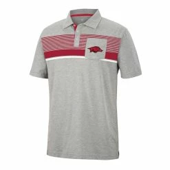 Colosseum Men's Heathered Gray Arkansas Razorbacks Golfer Pocket Polo -Colosseum Shop DSCO1146144833 1927 ALT2